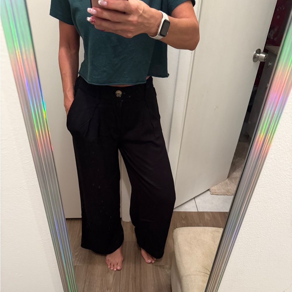 Wide Leg Black Pants